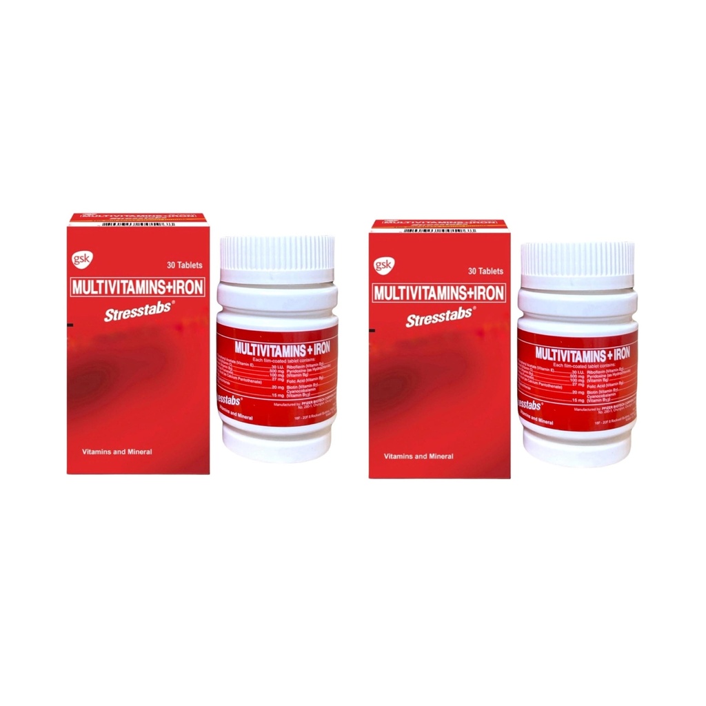 Genric 2 Strestabs Multivitamins + Iron, 30 Tablet