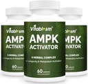 AMPK Activator Supplement, 5 in 1 Jiaogulan Gynostemma AMPK Metabolic Activator 180 Vegetarian Capsules (180 Sayı 3))