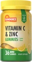 Sundance Vitamin C ve çinko Gummies | 36 Kont | Lemon Flavor | Vegan, Non-GMO ve Gluten Free Supplement