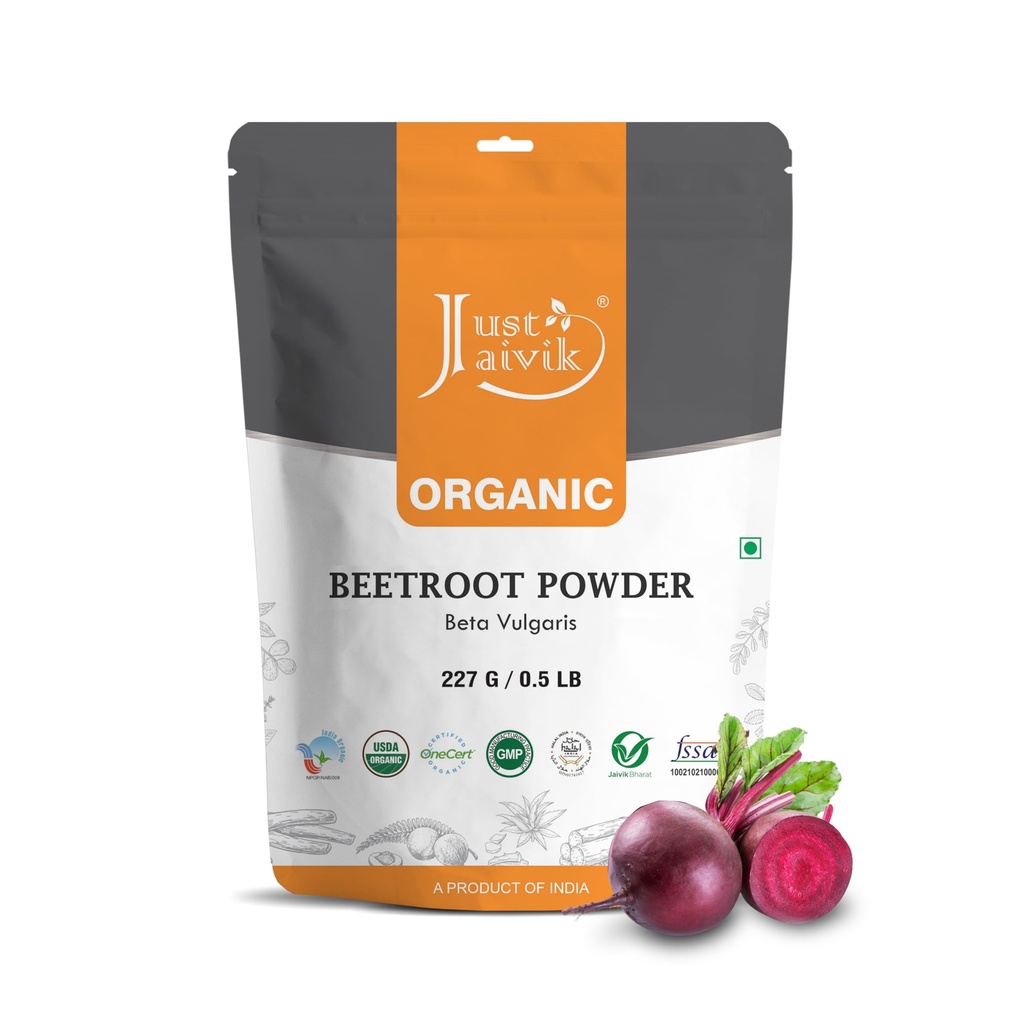 Sadece Jaivik Arıtroot Toz Organik 227 gm / 0,5 lbs | Doğal Nitrik Çimento ATM | Sağlıklı Kalp için Superfood | Destekler Kan Circulation & Stamina |Gluten Free & Vegan