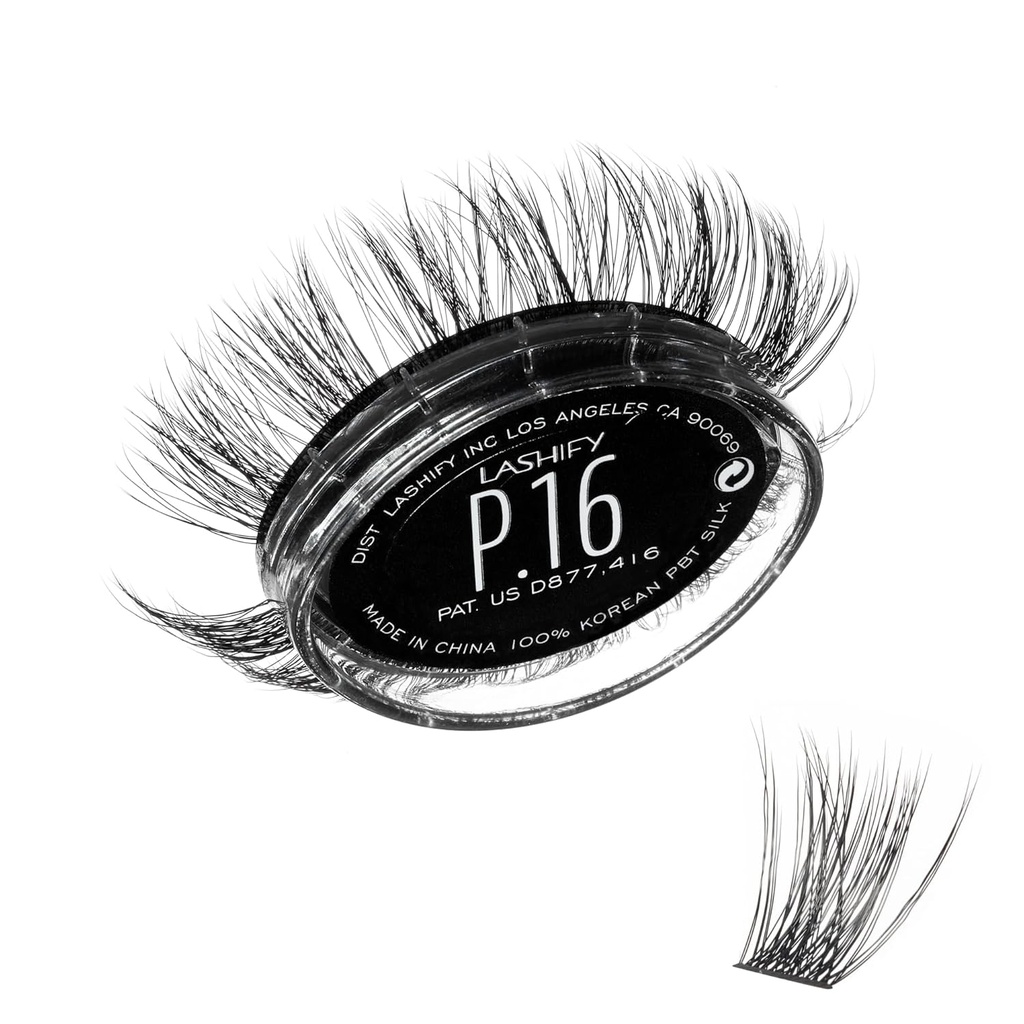 Lashify Plushy 16mm Gossamer Lashes in Black, Easy DIY, Lashes for a Voluminous Still Natural Look