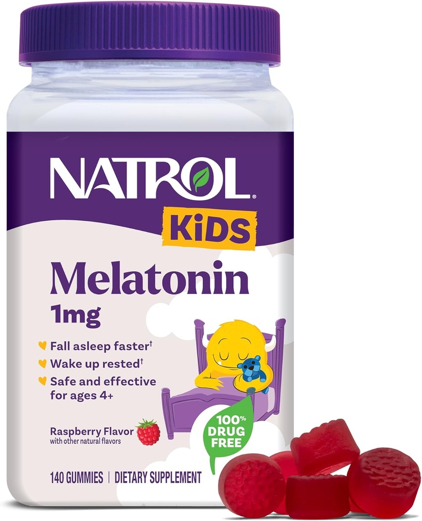 Natrol Çocukları 1mg Melatonin Gummies Raspberry Flavor