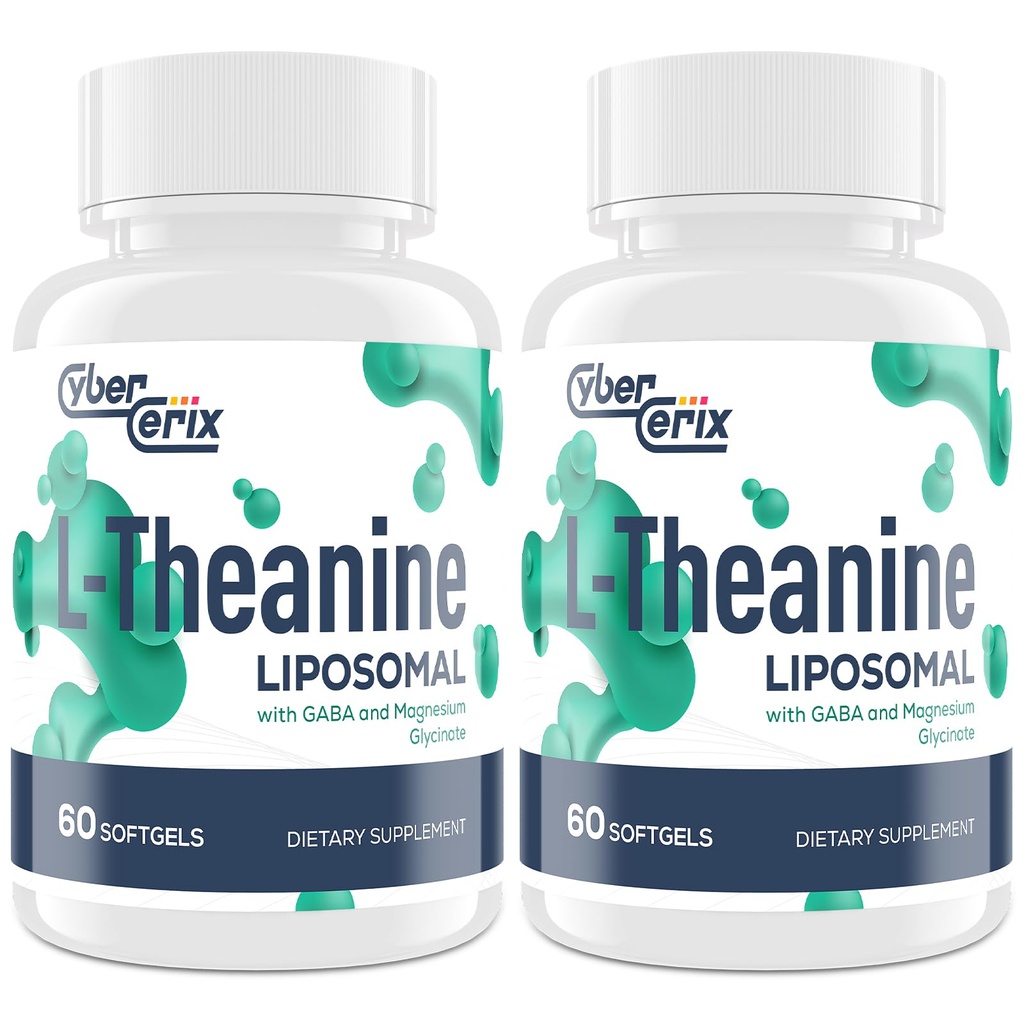 Liposomal L-Theanine 500 mg, GABA 200 mg & Magnezyum 100 mg ile Kompleks, Calm, Relaxation & Focus, Gluten Free - 120 Capsules