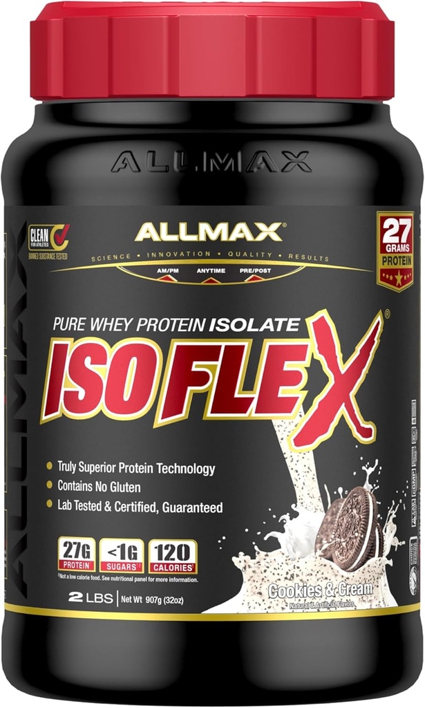 TÜMMAX Beslenme ISOFLEX Whey proteini, Kurabiyeler ve Krem - 2 lb - Protein Per Scoop - Zero Fat & Sugar -% 99 Lactose Free - Gluten Free & Soy Free - Approximate 30 hizmet