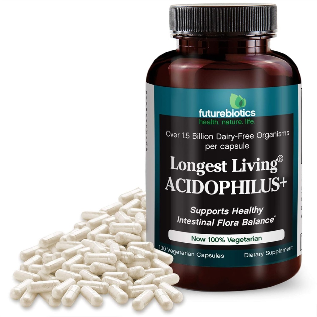 Futurebiyotiks Longest Living Acidofilius+, 100 Vegetarian Capsules