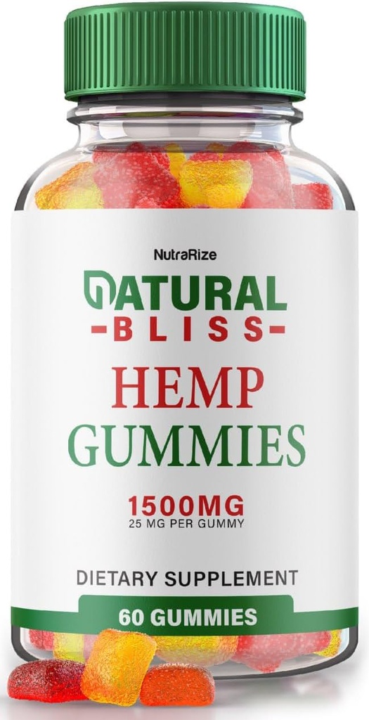 NutraRize Natural Bliss Gummies, Hemp Supplement for Tranqutitude, A Daily Indulgence of Relaxation and Focus, Yorumlar (60 Gummies)