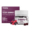 Troomy Sleep Reishi + Melatonin Great Tasting Mushroom Gummies - Supports Restful Sleep & Decrease in Stress - Black Raspberry - Count 60