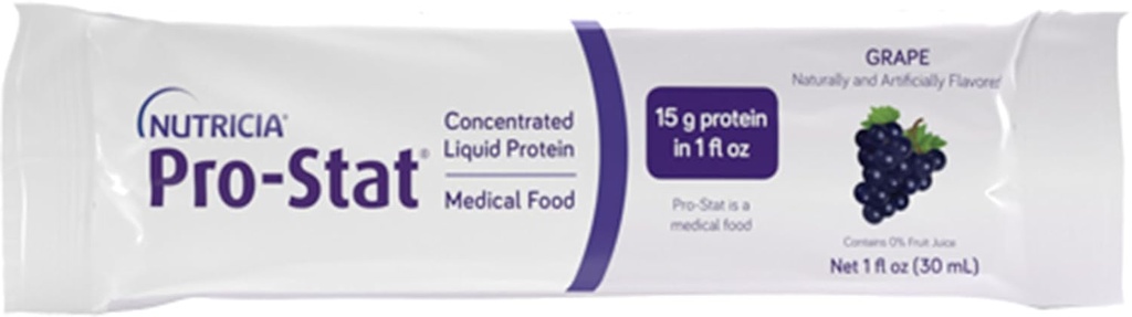 Pro-Stat Sugar Free Grape, 1 oz Packets, High Protein Supplement, 96 Count, Lactose-Free, Gluten-Free, Soy-Free,
