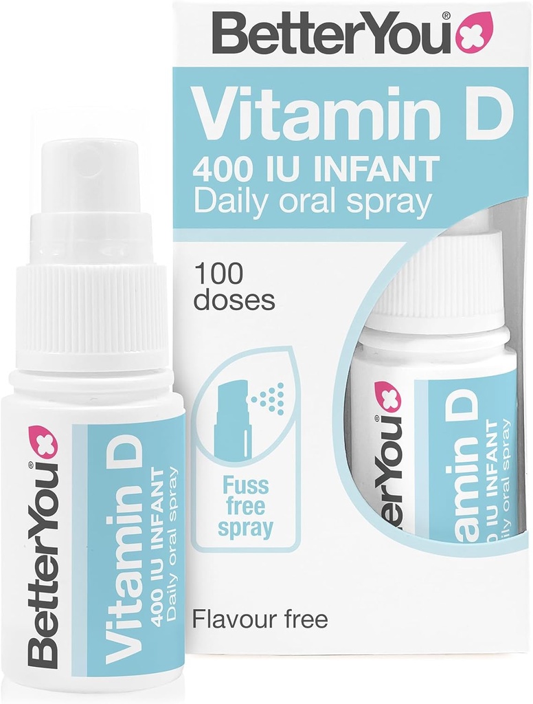 BestYou D400 Infant Vitamin D στοματικό σπρέι - βολική εναλλακτική λύση για τα δισκία - Ειδικά σχεδιασμένα για παιδιά κάτω των 3 ετών - Απλή και καθαρή διαμόρφωση - Vital for Kids Development - 0.5 oz