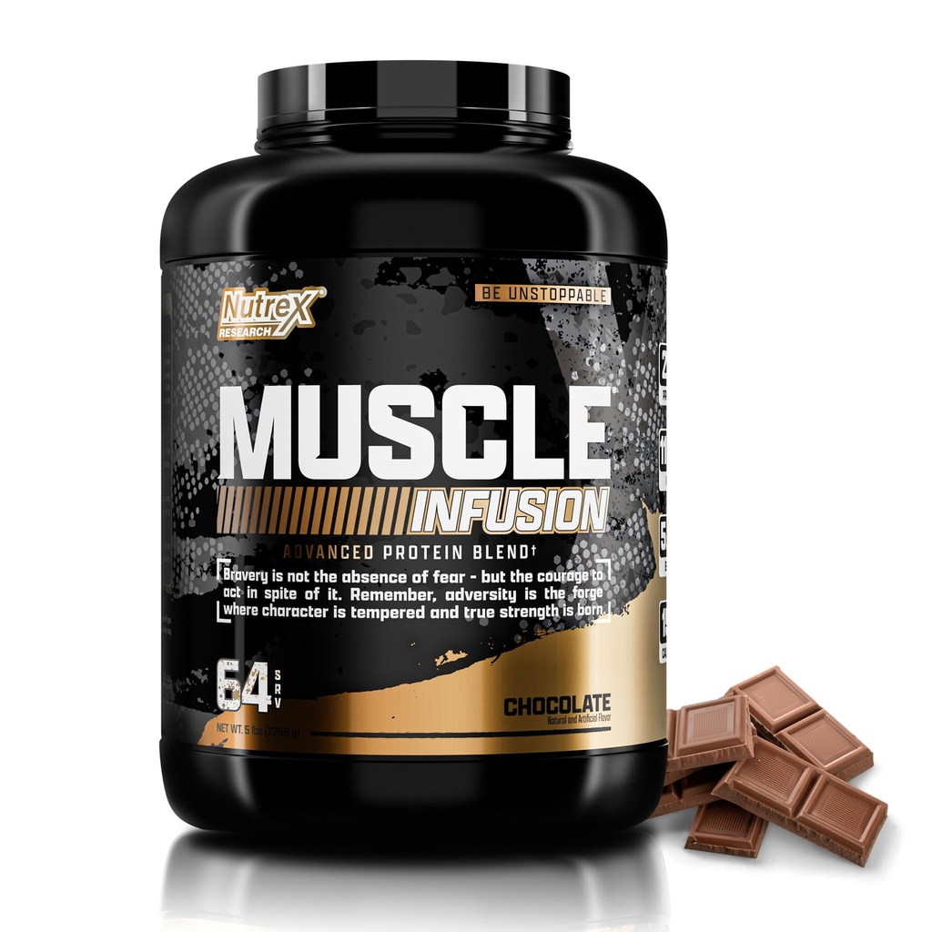 Nutrex Research Whey Protein Powder, Chocolate Mys Infusion Whey Isolate w/EAA & Hi BCAA for Muscle Gain - 5 Λίβρες - Μυς Builder για άνδρες και γυναίκες, Αθλητική Διατροφή, Νόστιμη Γεύση & Υφή