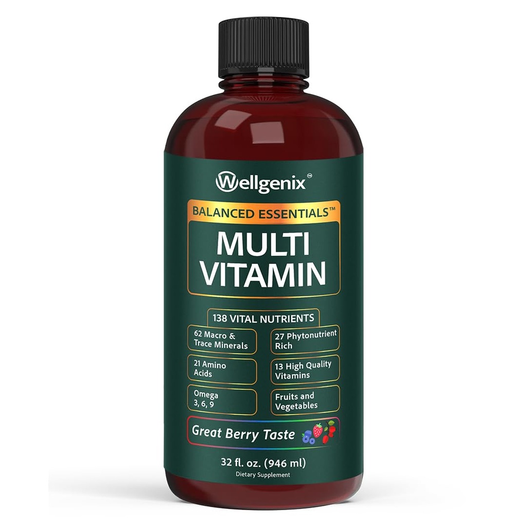 Wellgenix Temelleri Sıvı Beslenme Supplement, 32 Ounces - Very Berry