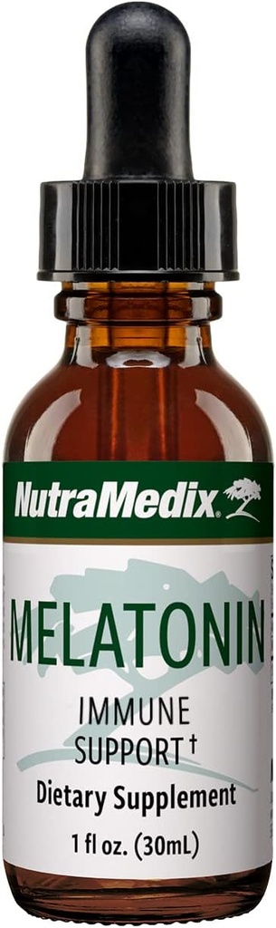 NutraMedix Μελατονίνη Night Time Support Drops for Occasional Sleepless - Υγρή μελατονίνη για Βέλτιστη ξεκούραση, ανοσοποιητικό σύστημα & υποστήριξη διάθεσης - Μπορεί να βοηθήσει με το συναίσθημα Groggy (1oz / 30ml)