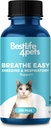 Cat Respiratory Comfort Supplement - Natural Breathe Easy Feline Support for All Seasons, Coughing, Occasional Nasal Thingsness and Sneezing - 400 Odorless, Easy-to-Administer Tasteless Pills