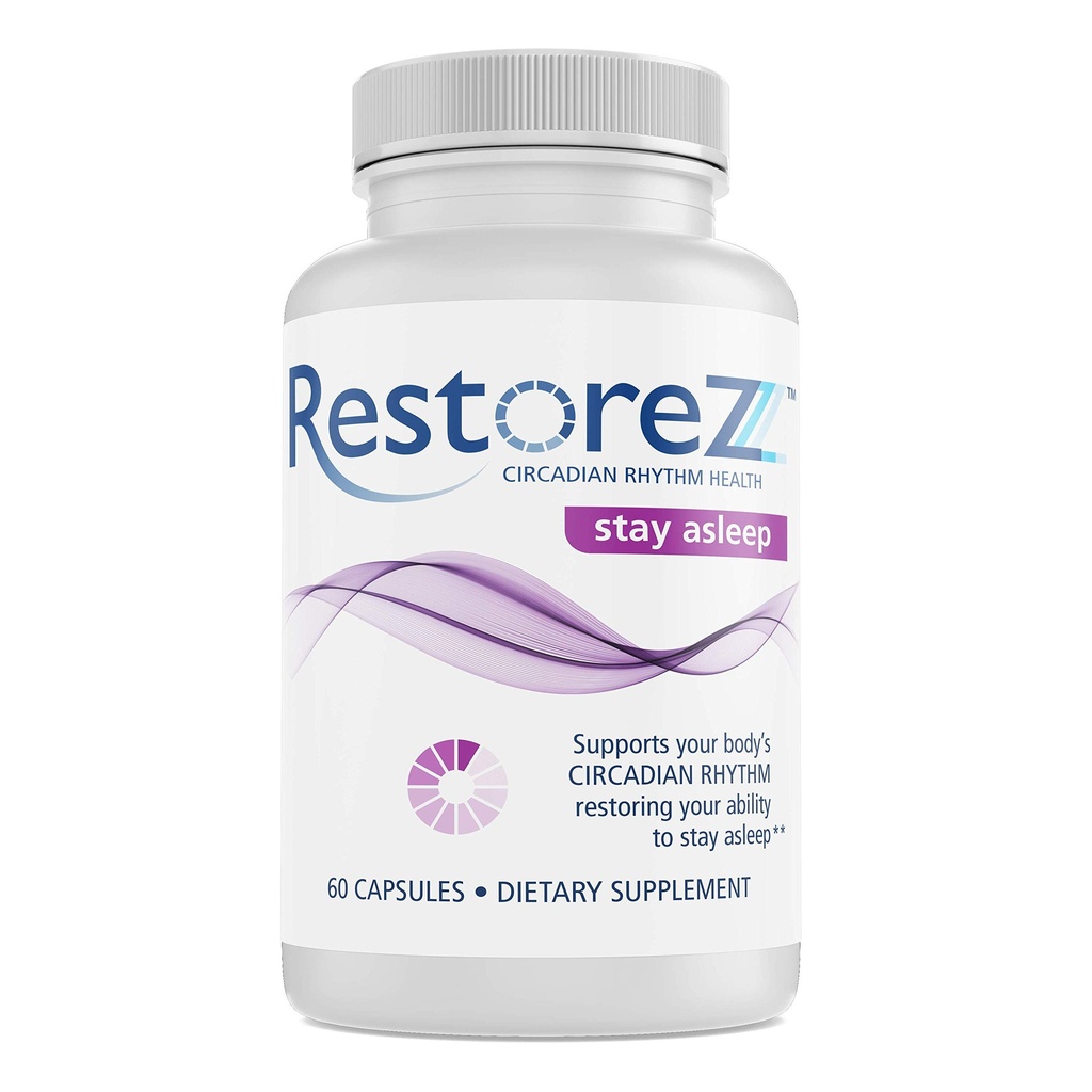 RestZ Stay Asleep (60 Capsules) Doğal Uyku Tamamını Kal - Gece Uzun Bir Uykuya Devam Et - Uyku Yardımı