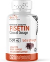 Nature's Fusions Nutri Fisetin 500 mg 32 Kont - Klinik Dosage - Fisetin Supplements - Güçlü Senolytic Activator, Antioksi, ve Beyin Desteği - Doğal Polyols - 32 Kont