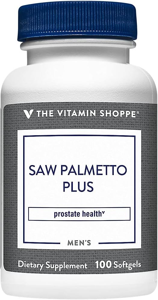 The Shoppe Saw Palmetto Plus - Prostate Health için Supplement - 160mg of Saw Palmetto Ekstra çinko, Vitamin E ve B6 (100 Softgels) Mükemmel Kaynağı ile Üretilen