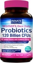 Innate Vitality Women's Probiotics, 120 Billion CFU, 32 Tested Strains, Probiotics for Women, Yeast Control, Vaginal pH Support, Prebiotics, Digestive Enzymes, Cranberry, Once Daily 30 Veggie Capsules