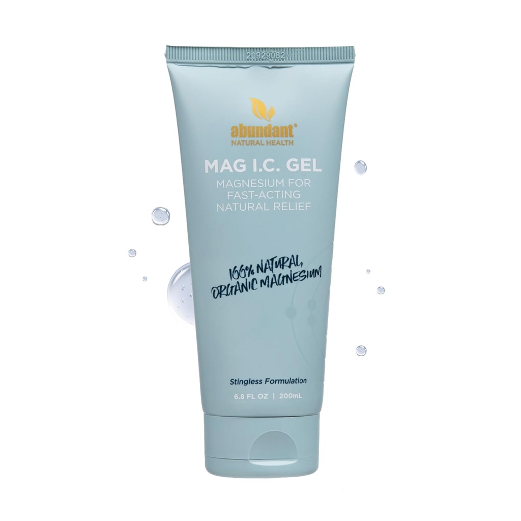MAG I.C. Magnezyum Gel Cucumber Stem Hücreleri - Hızlı Kas Yardımı, Soothing, Stingless, Hassas Skin için Güvenli, Fragrance-Free, 200mL