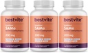 BESTVITE SAM-e 200mg Σταθεροποιημένο (180 κάψουλες χορτοφάγων) (3-πακέτο) - Premium συστατικό από την Ιταλία που περιέχει περισσότερο από 75% (SS) SAM-e, Το υψηλότερο ενεργό επίπεδο διαθέσιμο