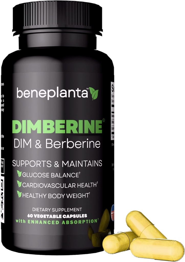 DIM & Berberine, Yüksek İncelenmiş Absiyon Formula - 60 Capsules