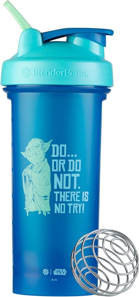 BlenderBottle Star Wars Classic V2 Shaker μπουκάλι Ιδανικό για πρωτεϊνικές ανακινήσεις και προ προπόνηση, 28-Ounce, Do... ή να μην. Δεν υπάρχει προσπάθεια.