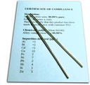Colloidal Silver Jeneratör Wire% 99.99 Saf - (2) 4" elektro Rods 12Gauge (0.08. / 2.06 mm) Uygunluk/Complete Kimyasal Analizleri