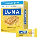LUNA Bar - LemonZest Flavor - Gluten Free Snack Bars - Non-GMO - Protein Bars - Organik Oats ile Made - Value Pack (12 Pack)