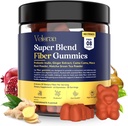 Yetişkinler için Super Mix Fiber Gummies - 8g Prebiyotik Fiber Gummies, Supports Digestive Health, Bloating Relief & Wellness, Infüzyon with Ginger, Camu Camu & Matcha, Strawberry Flavor – 60 Count
