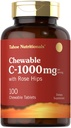Carlyle Vitamin C Chewables | 1000 mg | 100 Tablet Natural Orange Flavor | Vegetarian, Non-GMO & Gluten Free Supplement | Tahoe Beslenme