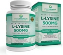 PurePremium L-Lysine 500 mg Supplement - EssentialEnergy ile Asit - Immune Support Supplement - Pure Lysine 500 mg for Fast Abxia - 7 Ay Supply - 200 Tabletler