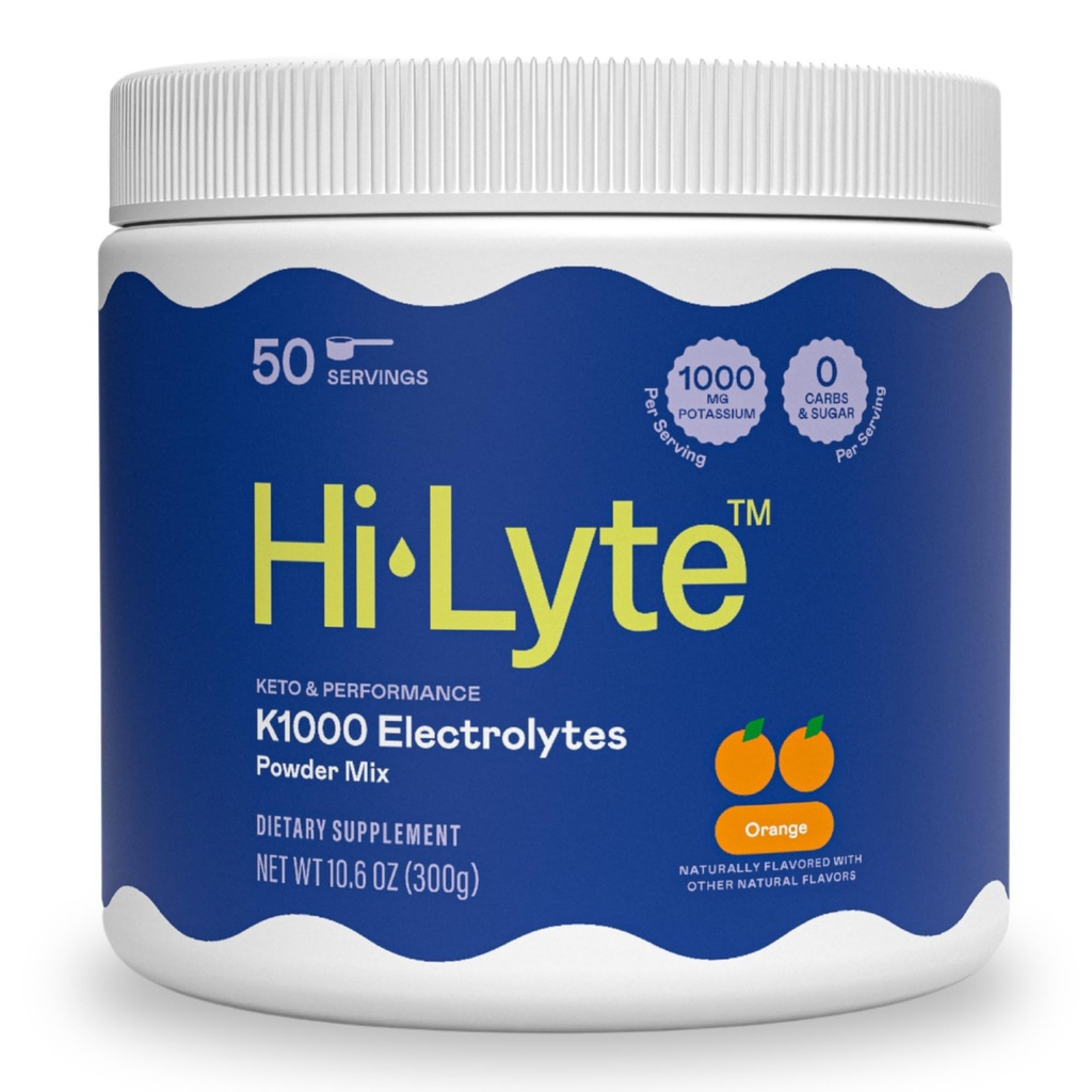 Hi-Lyte K1000 Ηλεκτρολυτές σκόνης Mix Orange Keto & Performance, 50 εξυπηρετήσεις
