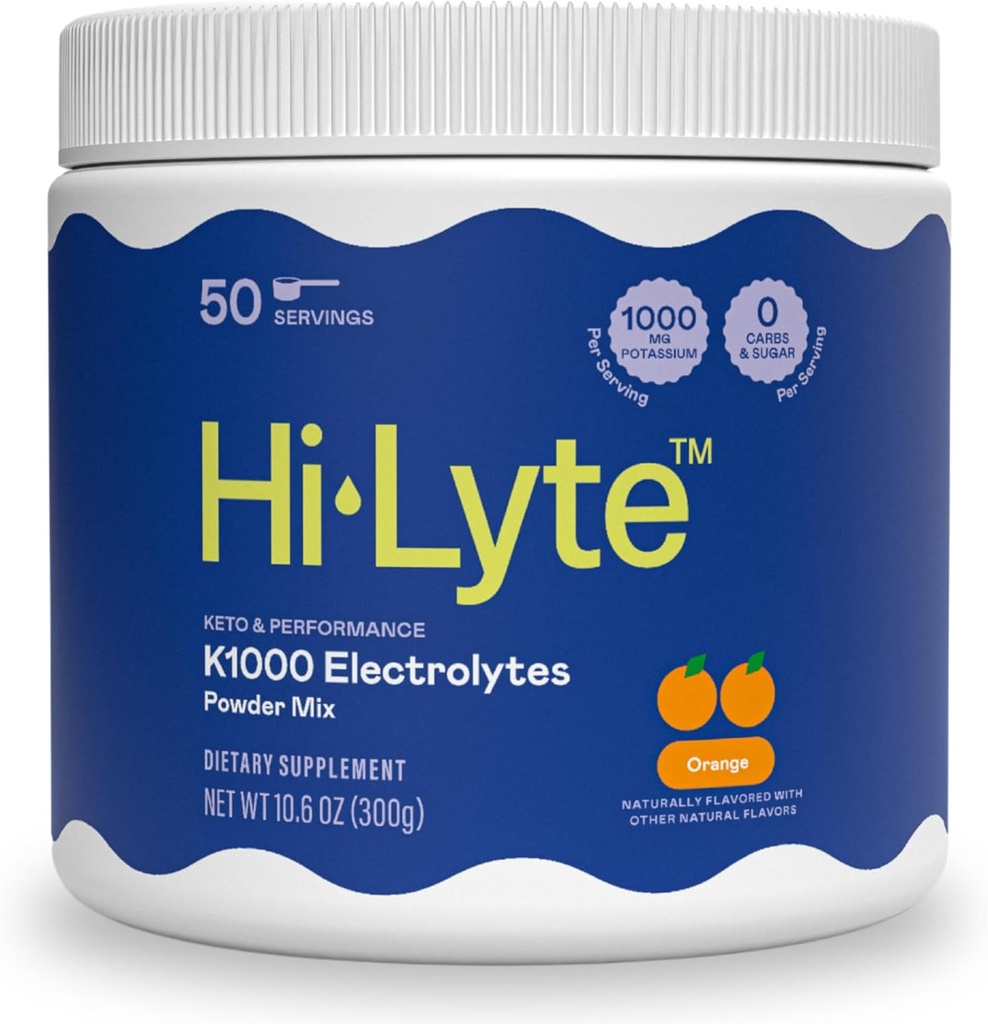 Hi-Lyte K1000 Elektrolytes Toz Mix Orange Keto & Performans, 50 Hizmet