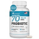 Nature's Base Probiyotiks 70 Milyar CFU - 10 Strains Including Lactobacillus Plantarum & Lactobacillus Acidofilius Probiyotik - Prebiyotiks for Women & Men's Digestive Health - 30 Capsules