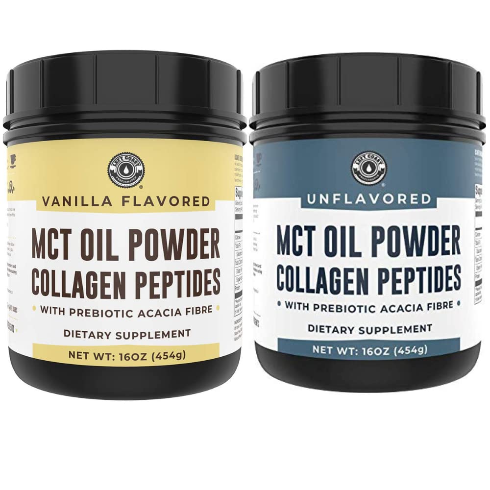 Left Coast Performansı Vanilla MCT Collagen Toz ve Keto Unflavored MCT Collagen Toz