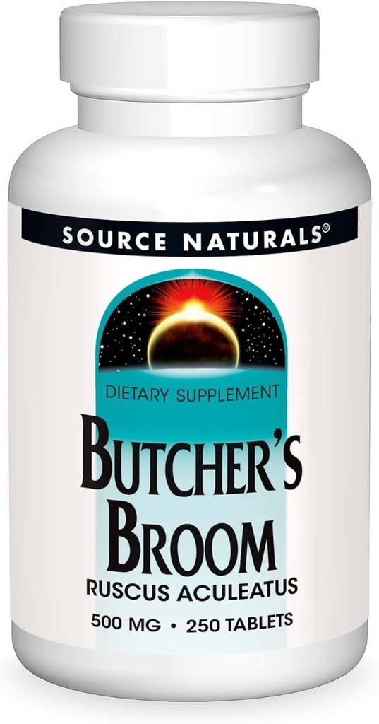 Source Naturals Butcher's Broom Diyetary Supplement - Ruscus Aculeatus - 250 Tablet