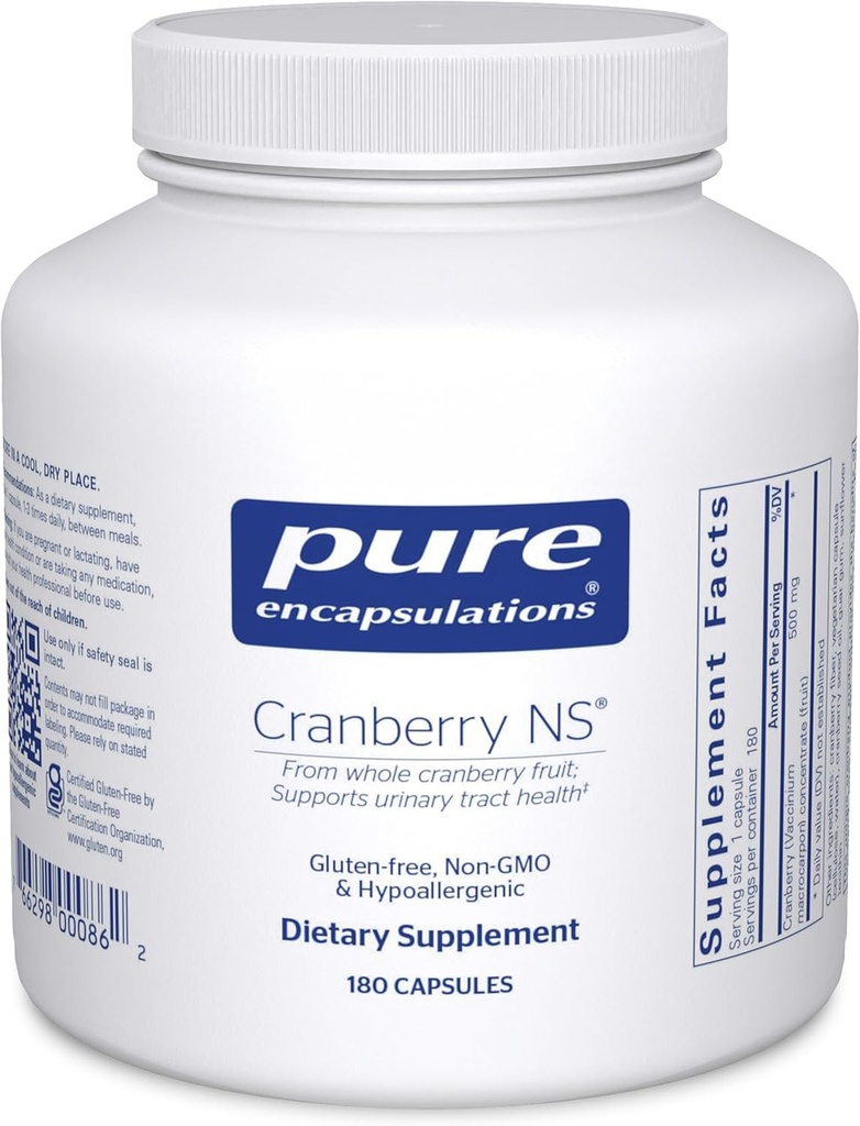 Saf Encapsulations Cranberry NS | Hipoallergenic Supplement to Support Urinary Tract Health |180 Capsules