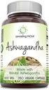 Amazing India Natural Ashwagandha | 500 Mg Per | Veggie Capsules | Non-GMO | Gluten Free | Made in USA (250)