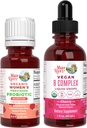 MaryRuth Organics Precision Probiotic for Women (Raspberry) & B Complex Drops (Cherry) 
