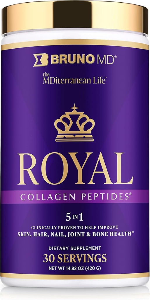 Royal Collagen Peptides, Κλινικά αποδεδειγμένα, Συμπλήρωμα διατροφής, Βελτιώνει το δέρμα & κυτταρίτιδα, Ευρωπαϊκή Πηγή, Βελτιώνει το βλέμμα των μαλλιών & νυχιών, που αναμειγνύονται με βιταμίνη C, οστά & κοινό συμπλήρωμα