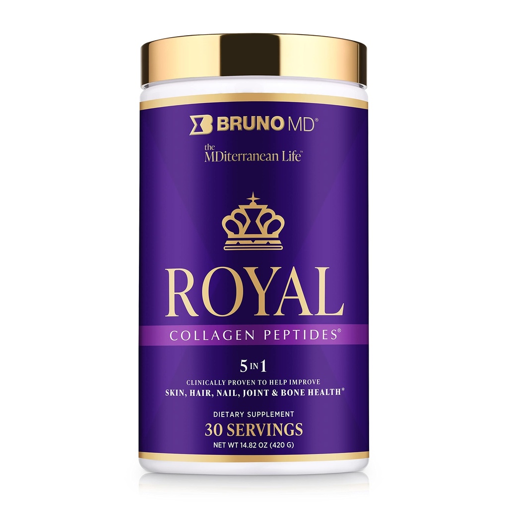 Royal Collagen,, Klinik olarak kanıtlanmış, Diyetsel Tamam, Skin & Hücreülit Geliştir, Avrupa Kaynaklanmış, Saç ve Çiçeğin görünümünü Geliştirir, C vitamini, Bone & Joint Supplement ile karıştırılır