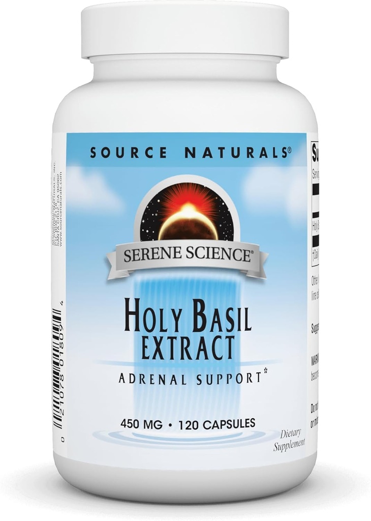 Source Naturals Holy Basil Extract, Adrenal Support* 450 mg -120 Capsules