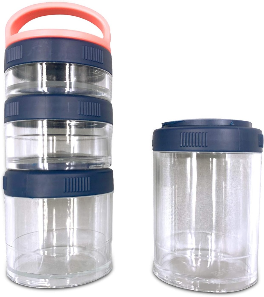 Portreatif Detachable 4 Karşılaştırma Pill Vitamin Box, Sualtı Seyahat Pill Vakaları Yavaşla Şişe. Purse Pocket Açık Yürüyüş Camping Organizer Konteyner