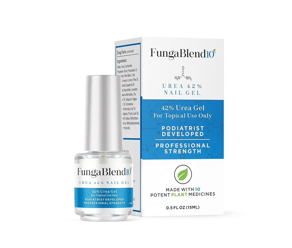 FungaBlend 10 - Urea 42% Nail Gel to Cure Fungus Faster - Antifungal ilaçlar Doğrudan Fungus'a teslim - Toe ve Parmak Çıtma Tedavisi için Topical Çözüm