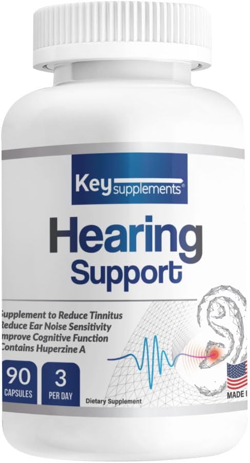 Key Supplements İşitme Desteği 90 Capsules, Tinnitus Ears için Yardım