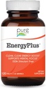 Energy Plus Tarafından Pure Essence - Caffeine Free, All Natural Herbal Energy and Focus Supplement - Smooth, No Jitters No Crash - 120 Tablet