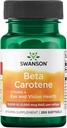 Swanson Beta-Carotene - Vitamin A Supplement Proting Immune Health, Eye & Skin Health - Natural Wellness Formula - (250 Softgels, 3000mcg each)