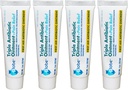 Globe (4 Pack Τρίκλινο Αντιβιοτικό + Αλοιφή ανακούφισης του πόνου 1oz, Αντιβιοτικό πρώτων βοηθειών, Καταπραϋντικό Πόνος, περικοπές, εγκαύματα και scrapes 24 ώρες Προστασία μόλυνσης