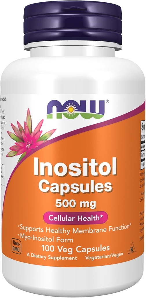 NOW Ινοσιτόλη 500 mg, 100 Κάψουλες