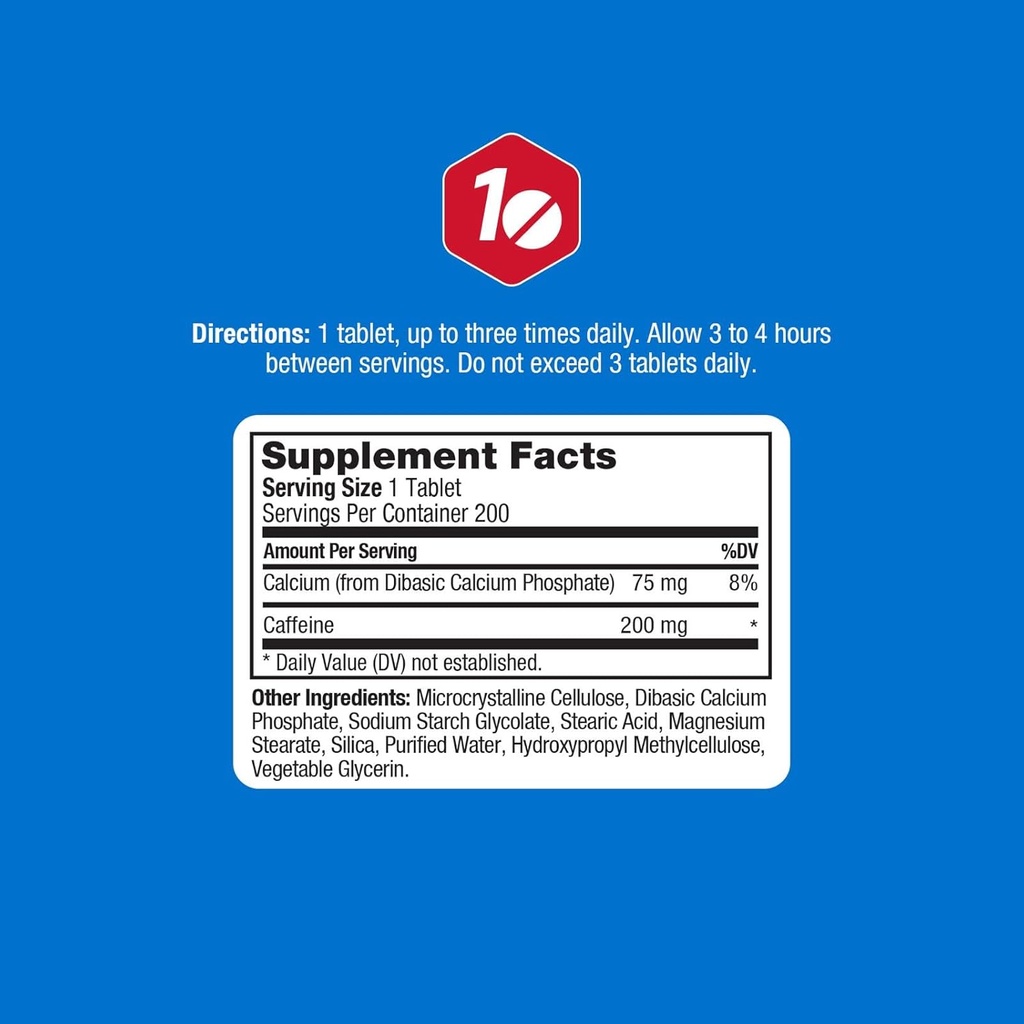 ProLab δισκία καφεΐνης 200mg - 200ct 