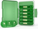 Haftalık Pill Organizer 3X bir Gün, 7 Gün Pill Box 3 Times, Seyahat Pill Case for Pills /Vitamin / Fish Oil /Medication /Supplements (3x7 Green)